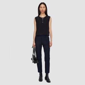 Joseph - Coleman Gabardine Stretch Trousers in Navy